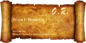 Oczel Romola névjegykártya